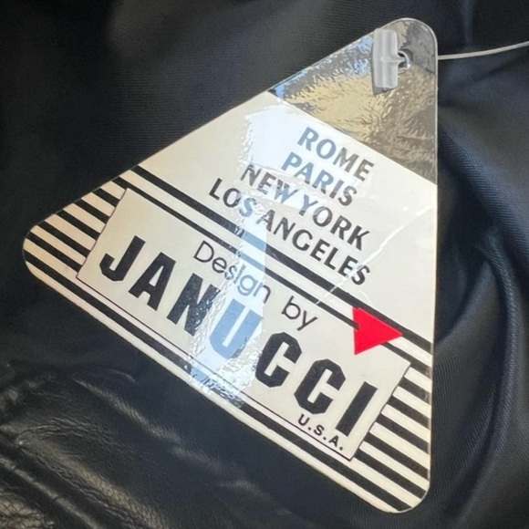 NWT Vintage Janucci Leather Pants High Waisted Made in Italy | 26” Waist - Picture 2 of 5